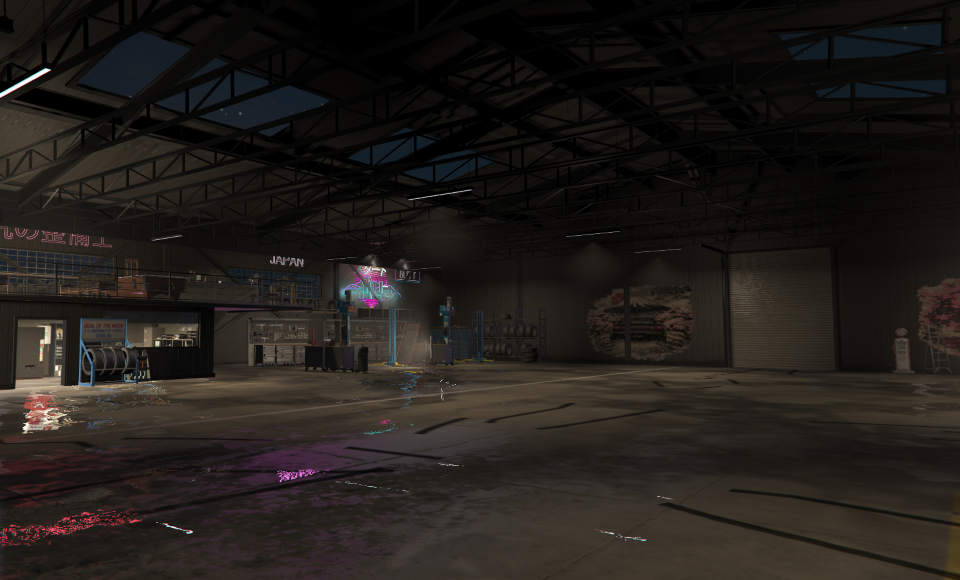 Mechanic shop interior